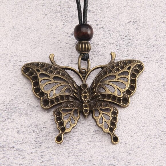 Necklaces for Women Wooden Pendant Vintage Sweater Chain Handmade - Picture 2 of 9